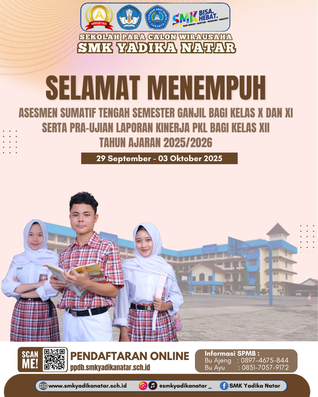 SMK Yadika Natar Siap Hadapi Asesmen Sumatif dan Pra-Ujian Laporan PKL Tahun Ajaran 2025/2026